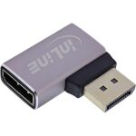 InLine DisplayPort 1.4 Adapter, DisplayPort Stecker /Buchse, 90° rechts, 8K