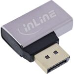 InLine DisplayPort 1.4 Adapter, DisplayPort Stecker / Buchse, 90° links, 8K