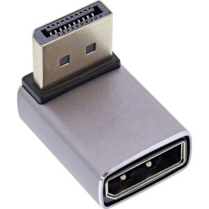 InLine DisplayPort 1.4 Adapter, DisplayPort Stecker / Buchse, 90° oben, 8K