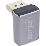 InLine DisplayPort 1.4 Adapter, DisplayPort Stecker / Buchse, 90° oben, 8K