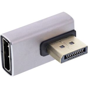 InLine DisplayPort 1.4 Adapter, DisplayPort St/ Bu, 90° vertikal links, 8K