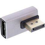 InLine DisplayPort 1.4 Adapter, DisplayPort St/ Bu, 90° vertikal links, 8K
