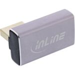 InLine DisplayPort 1.4 Adapter, DisplayPort St/ Bu, 90° vertikal links, 8K