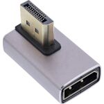 InLine DisplayPort 1.4 Adapter, DisplayPort St/ Bu, 90° vertikal links, 8K