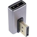 InLine DisplayPort 1.4 Adapter, DisplayPort St/ Bu, 90° vertikal links, 8K