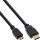 InLine HDMI Mini auf HDMI Kabel, vergoldete Kontakte, schwarz, 0,5 m