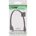 InLine HDMI Mini auf HDMI Kabel, vergoldete Kontakte, schwarz, 0,3 m