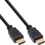 InLine HDMI Kabel, HDMI-High Speed mit Ethernet, Stecker/Stecker, schwarz, 1m