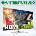 InLine HDMI Kabel, HDMI-High Speed mit Ethernet, Stecker/Stecker, schwarz, 1m