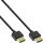 InLine HDMI Superslim Kabel A an A, HS mit Eth., Premium, schwarz / gold, 1,8m