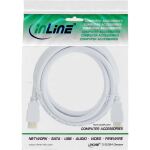 InLine HDMI-High Speed Kabel mit Eth., Premium, ST / ST, weiß / gold, 2m