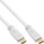InLine HDMI-High Speed Kabel mit Eth., Premium, ST / ST, weiß / gold, 5m