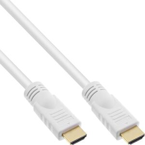 InLine HDMI-High Speed Kabel mit Eth., Premium, ST / ST, weiß / gold, 7,5m
