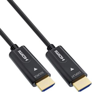 InLine HDMI AOC Kabel, High Speed HDMI mit Ethernet 4K/60Hz Stecker/Stecker 10m