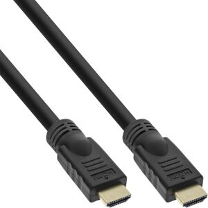 InLine HiD HDMI Kabel, HDMI-HS mit Eth., Premium, 4K2K, ST / ST, gold, 10m