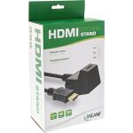 InLine HDMI-HS Verl. m. Standfuß, m. Eth., 4K2K, ST / BU, schwarz / gold, 1m