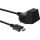 InLine HDMI-HS Verl. m. Standfuß, m. Eth., 4K2K, ST / BU, schwarz / gold, 1m