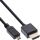 InLine HDMI Superslim Kabel A an D, HS mit Eth., Premium, schwarz / gold, 0,3m