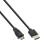 InLine HDMI Superslim Kabel A an C, HS mit Eth., Premium, schwarz / gold, 0,5m