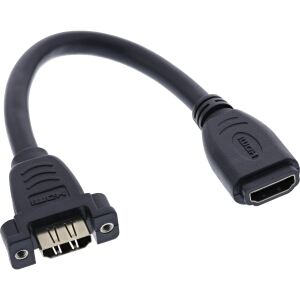 InLine HDMI Adapterkabel zum Einbau, HDMI A Buchse/Buchse, vergoldete Kontakte
