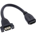 InLine HDMI Adapterkabel zum Einbau, HDMI A Buchse/Buchse, vergoldete Kontakte