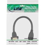 InLine HDMI Adapterkabel zum Einbau, HDMI A Buchse/Buchse, vergoldete Kontakte