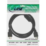InLine HDMI Kabel, HDMI-High Speed, ST / ST, schwarz, mit Ferrit, 5m