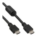 InLine HDMI Kabel, HDMI-High Speed, ST / ST, schwarz, mit Ferrit, 1,5m