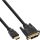 InLine HDMI-DVI Kabel, schwarz / gold, HDMI Stecker auf DVI 18+1 Stecker, 0,5m