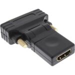 InLine HDMI-DVI Adapter, HDMI Buchse auf DVI Stecker, flexibler Winkel, 4K2K