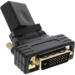 InLine HDMI-DVI Adapter, HDMI Buchse auf DVI Stecker, flexibler Winkel, 4K2K
