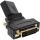 InLine HDMI-DVI Adapter, HDMI Buchse auf DVI Stecker, flexibler Winkel, 4K2K