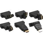 InLine HDMI-DVI Adapter, 19pol Stecker auf 24+1 Buchse, mit 180° Winkel