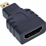 InLine HDMI Adapter, HDMI A Buchse auf Micro HDMI D Stecker, 4K/60Hz
