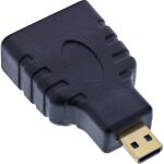 InLine HDMI Adapter, HDMI A Buchse auf Micro HDMI D Stecker, 4K/60Hz
