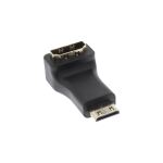 InLine HDMI Adapter, HDMI A Buchse auf Mini HDMI C Stecker, gewinkelt, 4K2K
