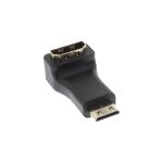 InLine HDMI Adapter, HDMI A Buchse auf Mini HDMI C Stecker, gewinkelt, 4K2K