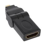InLine HDMI Adapter, HDMI A Buchse auf Micro HDMI D Stecker, flexibel, 4K2K