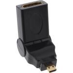 InLine HDMI Adapter, HDMI A Buchse auf Micro HDMI D Stecker, flexibel, 4K2K