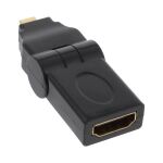 InLine HDMI Adapter, HDMI A Buchse auf Micro HDMI D Stecker, flexibel, 4K2K