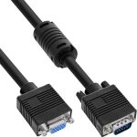 InLine S-VGA Verlängerung, HD15 Stecker/Buchse, schwarz, 0,5 m