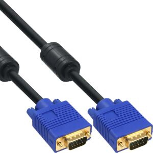 InLine S-VGA Kabel, 15pol HD Stecker / Stecker, schwarz, 1,5m