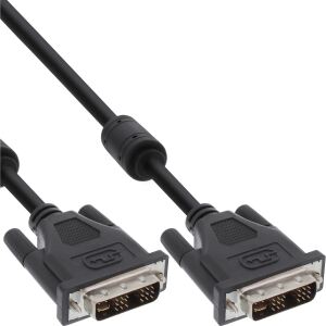 InLine DVI-I Kabel, digital/analog, 18+5 ST / ST, Single Link, 2 Ferrite, 2m