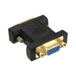 InLine DVI-A Adapter, Analog 12+5 Stecker auf 15pol HD Buchse (VGA), vergoldet