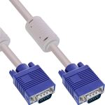 InLine S-VGA Kabel, 15pol HD Stecker / Stecker, grau, 0,5m