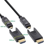 InLine HDMI AOC Kabel, Ultra High Speed 2.1, abnehmbar, 8K, 10m