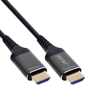 InLine HDMI AOC Kabel, Ultra High Speed HDMI Kabel, 8K, Aluminium, 10m