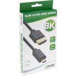 InLine Slim Ultra High Speed HDMI Kabel, 8K4K, A St. / D St. (Micro), 1,5m