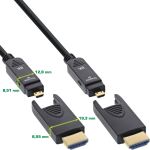InLine HDMI AOC Kabel, Ultra High Speed 2.1, abnehmbar, 8K, 20m