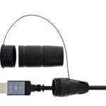 InLine HDMI Kabeltrommel, AOC HDMI 2.1 Kabel, 8K/60Hz, armiert, schwarz, 50m